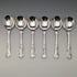 British Vintage Silver Plated Soup Spoons Set of 6 in Osborne Paper Box